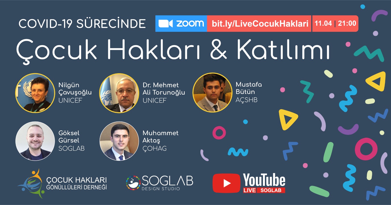 Çocuk Hakları Gönüllüleri Derneği (ÇOHAG) Ev Sahipliğinde ve @soglabco Desteğiyle Düzenlenen Webinar Serilerine Başlıyoruz